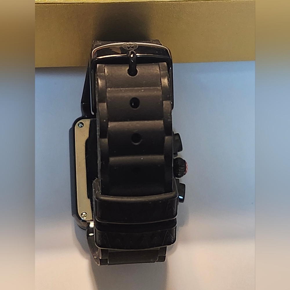 Michele Park 33mm Black Jelly Bean Cronograph Watch - Picture 4 of 14